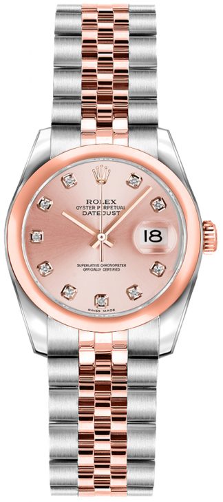 replique Rolex Lady-Datejust 26 cadran diamant rose 179161