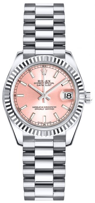 replique Rolex Lady-Datejust 26 cadran rose président bracelet montre 179179