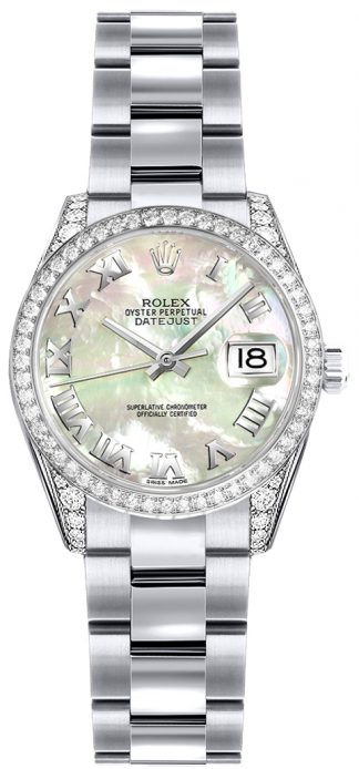 replique Rolex Lady-Datejust 26 nacre montre à cadran chiffre romain 179159