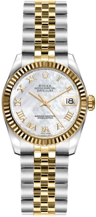 replique Rolex Lady-Datejust 26 nacre montre à cadran chiffre romain 179173