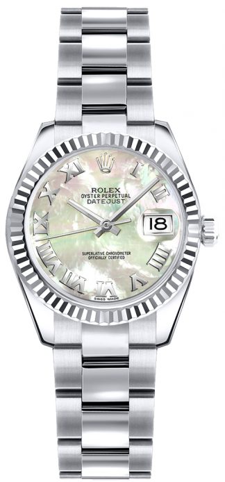 replique Rolex Lady-Datejust 26 nacre montre à chiffres romains 179179