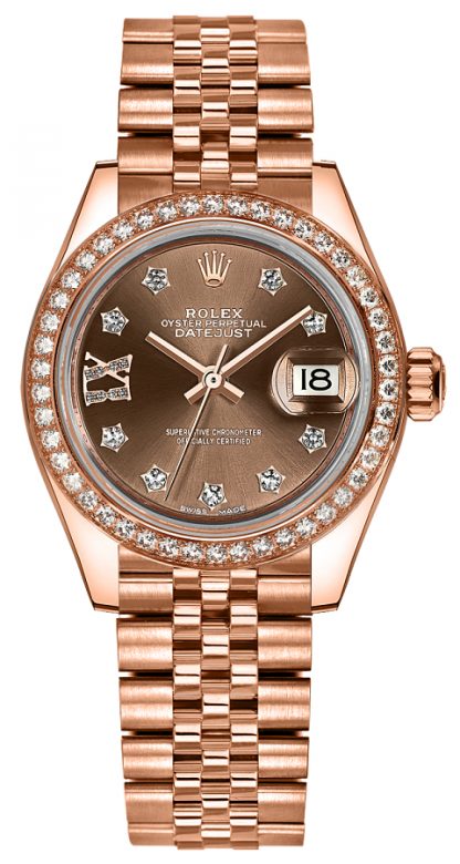 replique Rolex Lady-Datejust 28 Jubilee Bracelet Montre en or 279135RBR