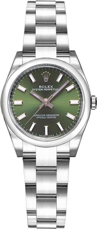 replique Rolex Oyster Perpetual 26 cadran vert 176200