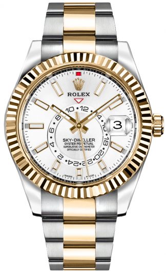 replique Rolex Sky-Dweller White Dial Men's Watch 326933